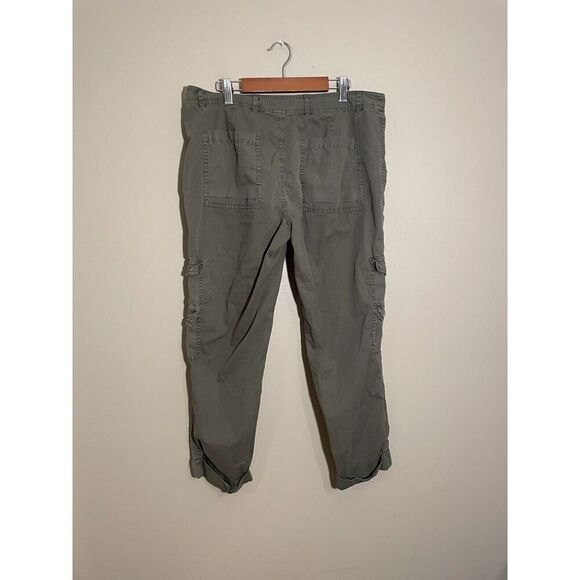 Joie Cargo Pants Tapered Ankle Women’s Size 10 Cotton‎ Olive Green - Picture 3 of 5